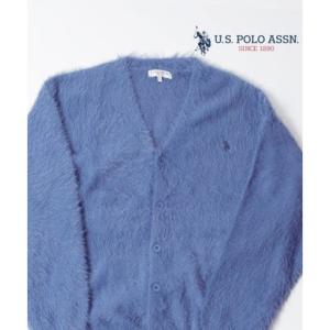 【U.S.POLO.ASSN/ユーエスポロアッスン】5ゲージ フェザー ニットカーディガン セーター USPA  メンズ レディース ユニセックス カ