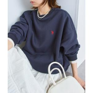 ユーエスポロアッスン U.S. POLO ASSN. ワンポイントロゴ 裏起毛スウェットトレーナー （ネイビー）