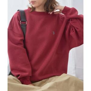 ユーエスポロアッスン U.S. POLO ASSN. ワンポイントロゴ 裏起毛スウェットトレーナー （ワイン）
