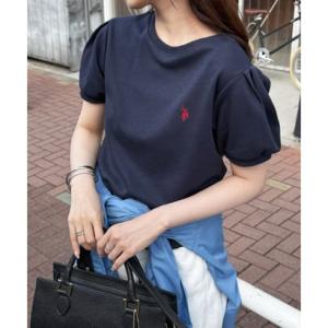 ユーエスポロアッスン U.S. POLO ASSN. ワンポイント刺繍 バルーンスリーブ スウェットTee （ネイビー）