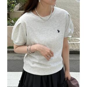 ユーエスポロアッスン U.S. POLO ASSN. ワンポイント刺繍 バルーンスリーブ スウェットTee （アッシュグレー）