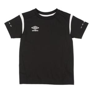 アンブロ UMBRO ジュニア サッカー/フットサル 半袖シャツ ハンソデプラクテイスシヤツ UUJVJA55 （ブラック）｜locondo-shopping