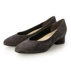 ユニティ unity ホットフィックスラウンドトゥパンプス （ダークグレースエード）