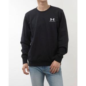 アンダーアーマー UNDER ARMOUR メンズ スウェットトレーナー UAエッセンシャルテリー クルー 1384821 （Black /  /）｜locondo-shopping