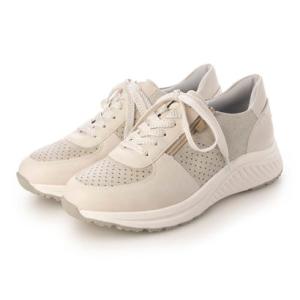 アンペティット unpetit 厚底 ローカット スニーカー レディース スポーティ （ベージュ）