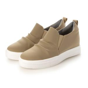 アンペティット unpetit 撥水 インヒール スリッポン スニーカー レディース 足長効果 シャーリング （オーク）