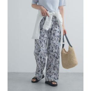 アーバンリサーチ ドアーズ URBAN RESEARCH DOORS 『WEB/一部店舗限定カラー』フラワープリントイージーパンツ （グレー系その他）