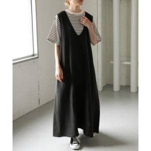 アーバンリサーチ ドアーズ URBAN RESEARCH DOORS FORK&SPOON テントラインワンピース （ブラック）