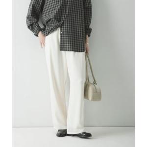 アーバンリサーチ URBAN RESEARCH サテンイージーセミフレアパンツ （オフホワイト）