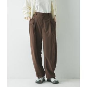 アーバンリサーチ URBAN RESEARCH タックカーブスラックス （ブラウン）