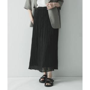 アーバンリサーチ URBAN RESEARCH シアープリーツイージースカート （ブラック）