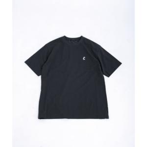 エカル EKAL 『UR TECH ひやサラクール』ロゴワッペンTシャツ （チャコールグレー）