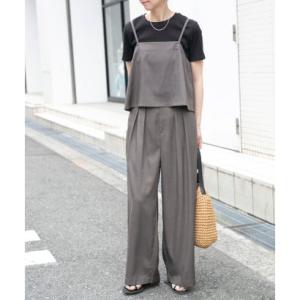 アイテムズ アーバンリサーチ ITEMS URBAN RESEARCH インナー付きリネンライクセッ...