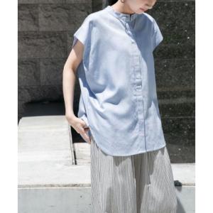 アイテムズ アーバンリサーチ ITEMS URBAN RESEARCH リネン混タックフレンチスリー...