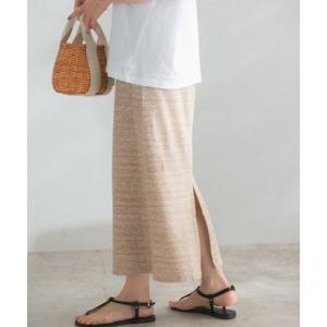 アーバンリサーチ ロッソ URBAN RESEARCH ROSSO ランダムパイルスリットスカート （MIX BEIGE）