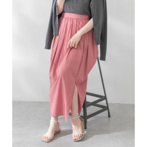 アーバンリサーチ ロッソ URBAN RESEARCH ROSSO 撥水UVギャザーストレートスカート （ピンク）