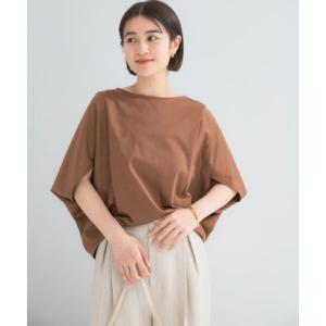 アーバンリサーチ ロッソ URBAN RESEARCH ROSSO 『WEB/一部店舗限定』UVカットクールタッチ5分袖ドルマンプルオーバー （キャメ