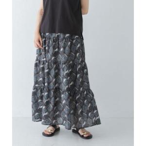 アーバンリサーチ サニーレーベル URBAN RESEARCH Sonny Label アフリカンプリントティアードスカート （チャコールグレー）