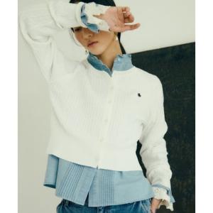 ビス VIS 【POLO BCS】ミニケーブルノーカラーカーディガン （ホワイト（10））