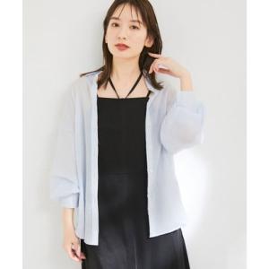 ビス VIS シアーストライプオーバーサイズシャツ （サックス（48））｜locondo-shopping