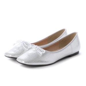 ヴィヴィアン Vivian スクエアトゥフラットバレエシューズ （シルバー）