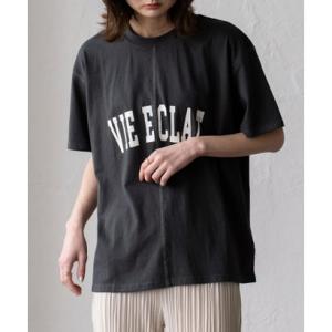 ヴィータフェリーチェ VitaFelice カレッジロゴプリントTシャツ （CHARCOAL）｜locondo-shopping