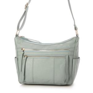 ビアデルトリトーネ Via Del Toritone 洗い合皮舟形ショルダー （ブルー）