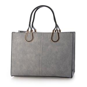 ビアデルトリトーネ Via Del Toritone 【2WAY】馬蹄金具ハンドル トートバッグ （グレー）