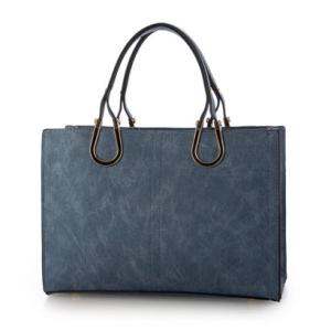 ビアデルトリトーネ Via Del Toritone 【2WAY】馬蹄金具ハンドル トートバッグ （ブルー）