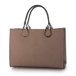 ビアデルトリトーネ Via Del Toritone 【2WAY】バイカラー馬蹄金具ハンドル トートバッグ （ピンク）