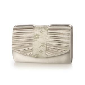 ビアデルトリトーネ Via Del Toritone プリーツパーティーバッグ （シルバー）