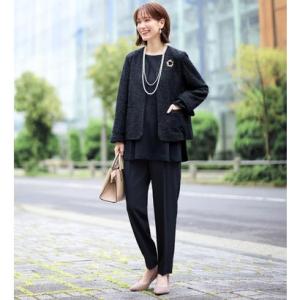 ヴィオラ エ ヴィオラ Viola e Viola 【3点セット】着回し自在快適セットアップスーツ （ネイビー系）