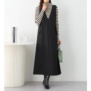 ヴィオラ エ ヴィオラ Viola e Viola 細見え深Vジャンパースカート （ブラック）