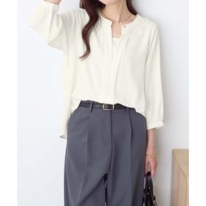 ヴィオラ エ ヴィオラ Viola e Viola さらさらEASY 2WAY衿デザインブラウス （オフホワイト）