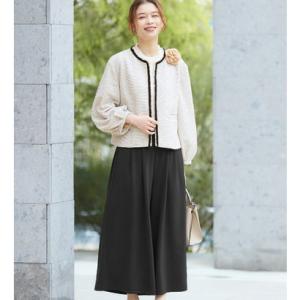 ヴィオラ エ ヴィオラ Viola e Viola 【4点セット】入学式卒業式に！ふんわりパフ袖カットジャケットセットスーツ＜M?5L＞ （ベージュ系