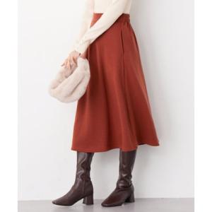 ヴィオラ エ ヴィオラ Viola e Viola 【蓄熱保温】裏ファーフレアーミモレ丈スカート（テラコッタ）