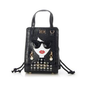ヴァリアススタイル VARIOUS STYLE 大人気のサングラスガール ひねり金具 2WAYハンドバッグ ショルダーバッグ レディースバッグ VA0