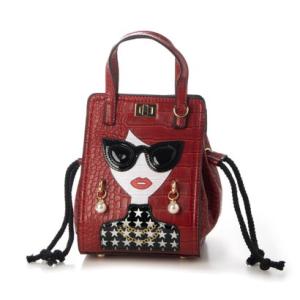 ヴァリアススタイル VARIOUS STYLE 大人気のサングラスガール ひねり金具 2WAYハンドバッグ ショルダーバッグ レディースバッグ VA0