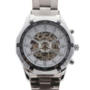 ヴァリアススタイル VARIOUS STYLE 自動巻き腕時計 機械式腕時計 重厚なビッグケース スケルトン シンプル  ATW025-WHT （WH