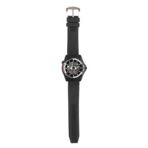 ヴァリアススタイル VARIOUS STYLE 自動巻き腕時計 ATW024 回転ベゼル ブラック文字盤 ミリタリー スケルトン 機械式腕時計 メンズ