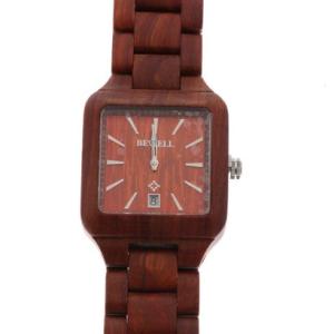 ヴァリアススタイル VARIOUS STYLE 日本製ムーブメント 天然素材 木製腕時計 日付機能 40mm スクエア WDW010-02 （02）