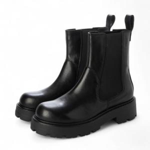 バガボンド VAGABOND ラウンドトウタンクソールサイドゴアブーツ （ブラック）