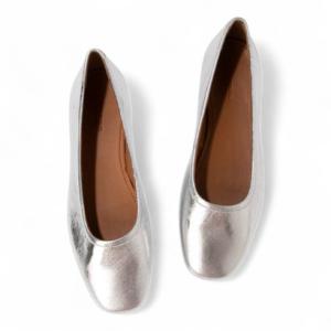 バガボンド VAGABOND メタリックレザーバレエシューズ （シルバー）