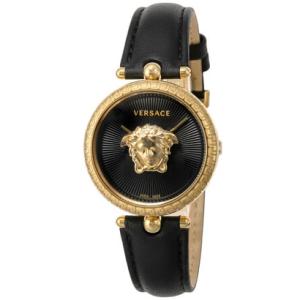 ヴェルサーチェ VERSACE パラッツォ エンパイア レディース 時計 VECQ00118 クォーツ ブラック カーフ革 スイス （ブラック）｜locondo-shopping