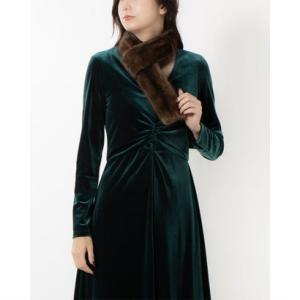 ベスジョーヤ VESGIOIA ミンクニットマフラー （ブラウン）