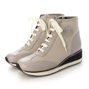 【本革 / 日本製 / 3E】 ヴィタノーヴァ VITA NOVA 厚底軽量ソール 内ファスナー レースアップ ハイカットスニーカー （LGYC）