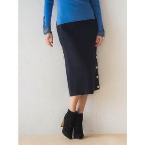 ビアッジョブルー Viaggio Blu 両畦釦使いタイトスカート