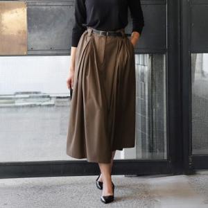 ヴィリーナ VIRINA 【洗える・シワ防止】クレールスカート （オリーブ）