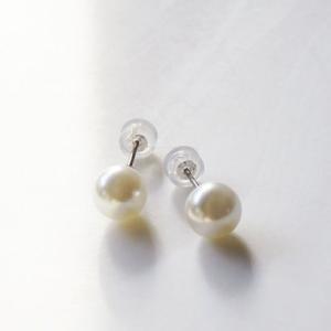 ヴィリーナ VIRINA 【お受験・セレモニー・オフィス】エッセンシャル一粒パールピアス（ホワイト）