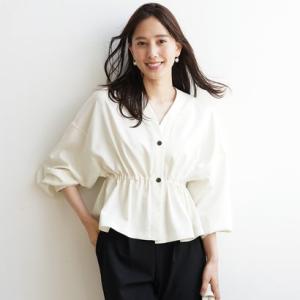 ヴィリーナ VIRINA 【撥水加工・ストレッチ・洗える】エステラシャツジャケット （ホワイト）